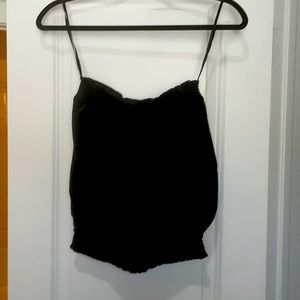 Anthropologie strapless black shirt. Size XS